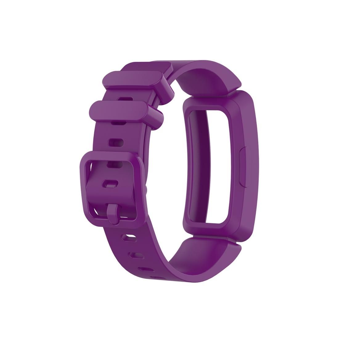 Smart Watch Silicon Wrist Strap Watchband for Fitbit Inspire HR (Dark Purple)