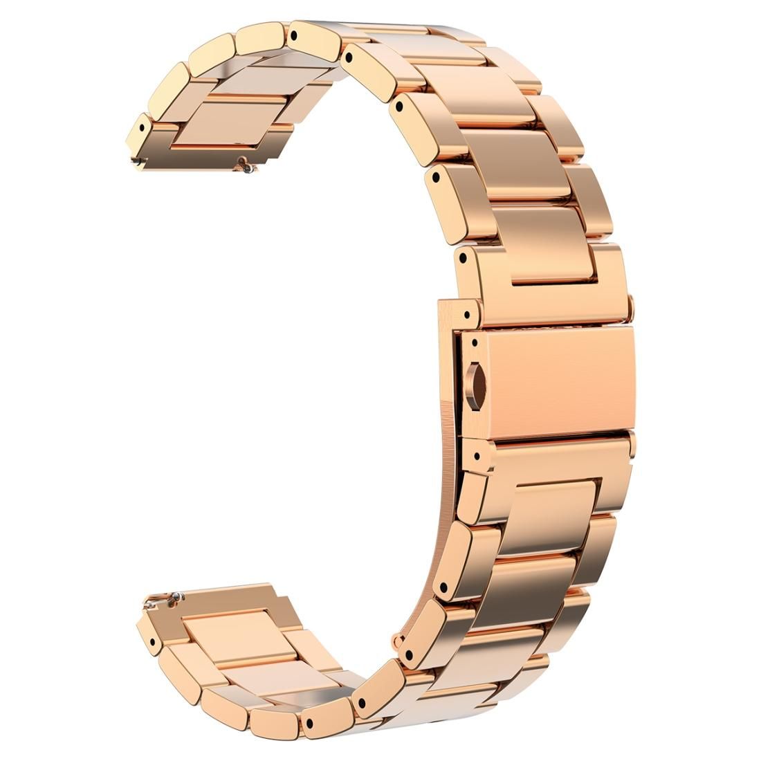 For Xiaomi Smart Watch Stainless Steel Three Beads Replacement Strap Watchband (Rose Gold)