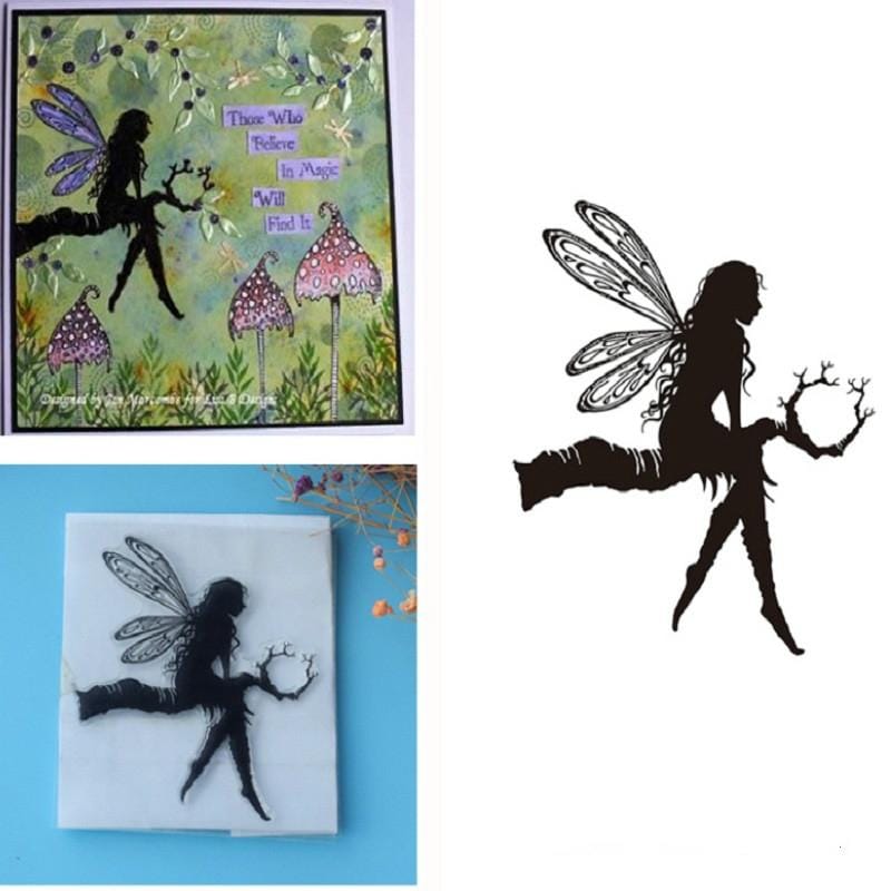 Creative Retro Hand Account Transparent Seal DIY Student Manual Decoration Material, Style:Twig