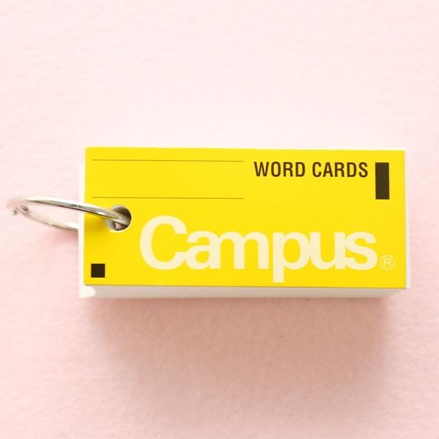 Portable Campus Words Cards Mini Blank Memo Simple Notebook (Blue)