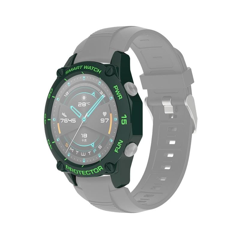 For Huawei Watch GT2e 46mm Smart Watch TPU Protective Case, Color:Army Green+Grass Green