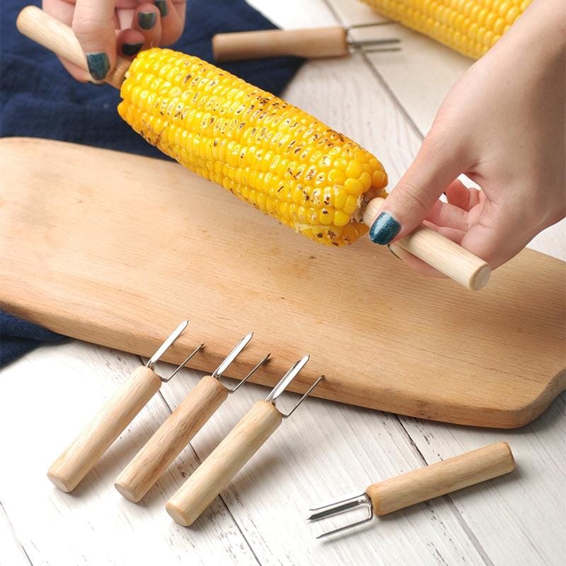 10 PCS Corn Fork Corn Roast Needle Moxa Extender Corn Plug Barbecue Tool Barbecue Fork