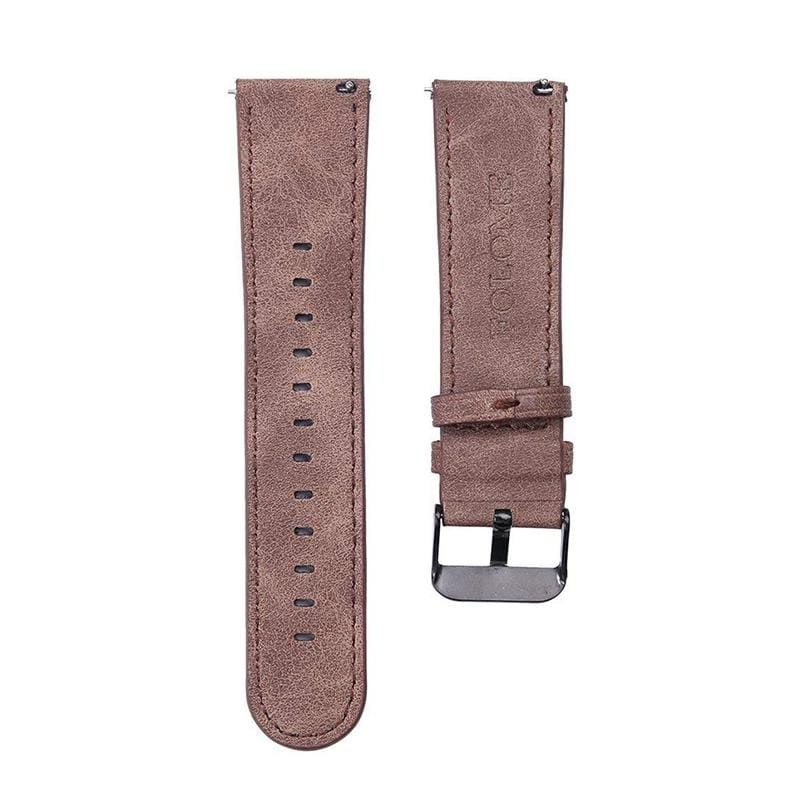 FOLOME 22mm Crazy Horse Watch Band for Galaxy Gear S3 / Galaxy 46mm (Brown)