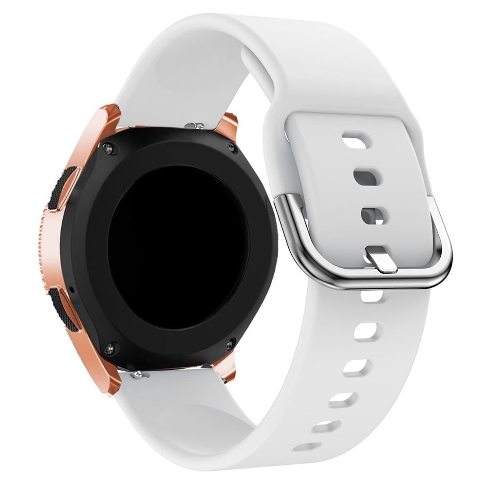 20mm For Huawei Watch GT2 42MM / Amazfit BipS 2 Youth Version Universal Color Buckle Silicone Strap (White)