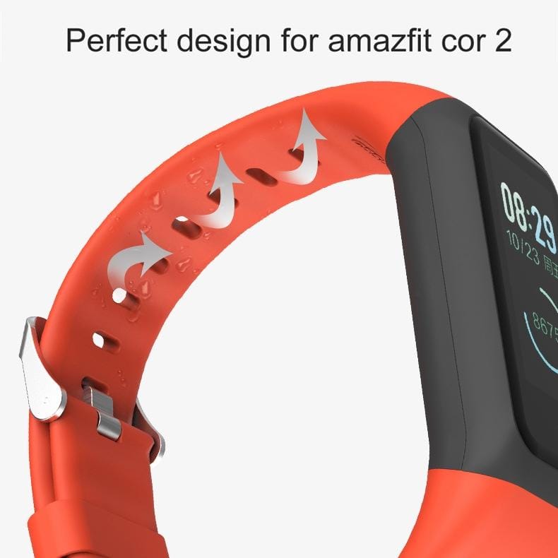 For Huami AMAZFIT Cor2 A1712 TPU Replacement Strap Watchband (Black)