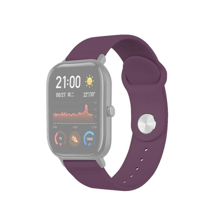 22mm For Huami Amazfit GTS Silicone Replacement Strap Watchband (Purple)