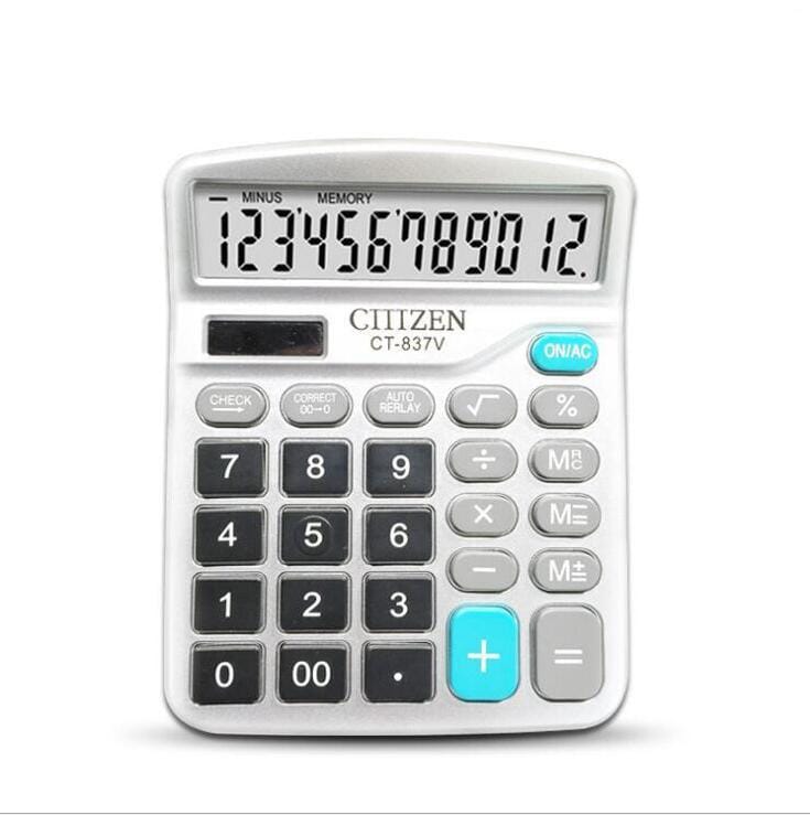 GTTTZEN Calculator CT837V 12-bit Solar Office Finance Dedicated Calculator