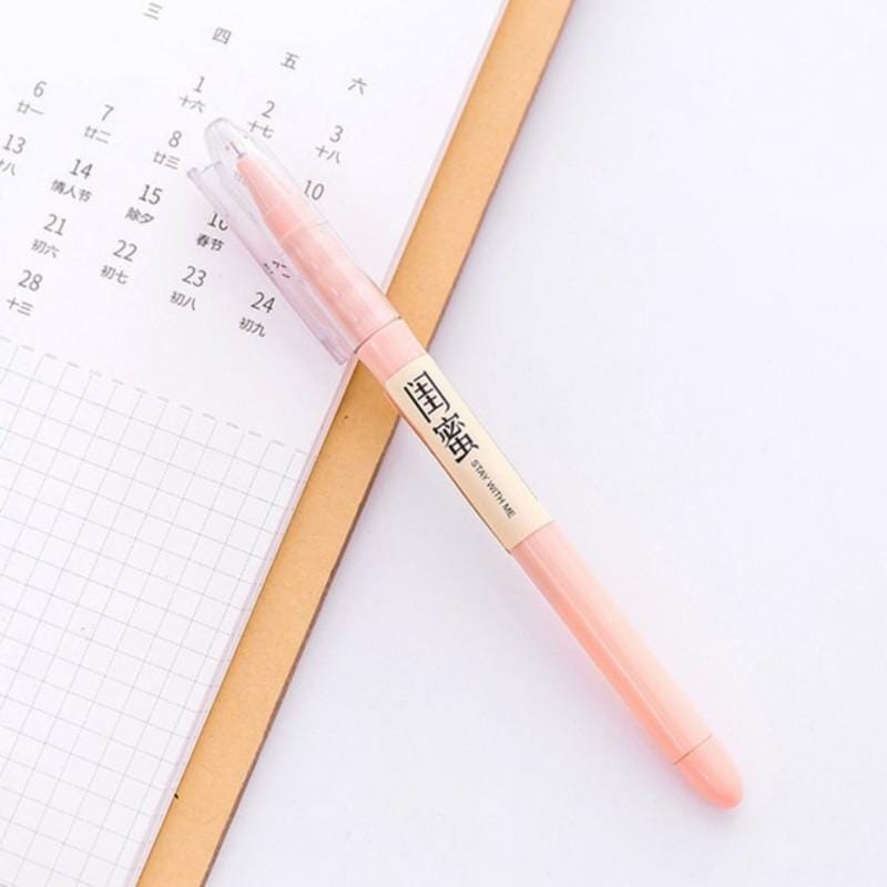 4 PCS Personal Character Black Signature Gel Pen (Bestie)