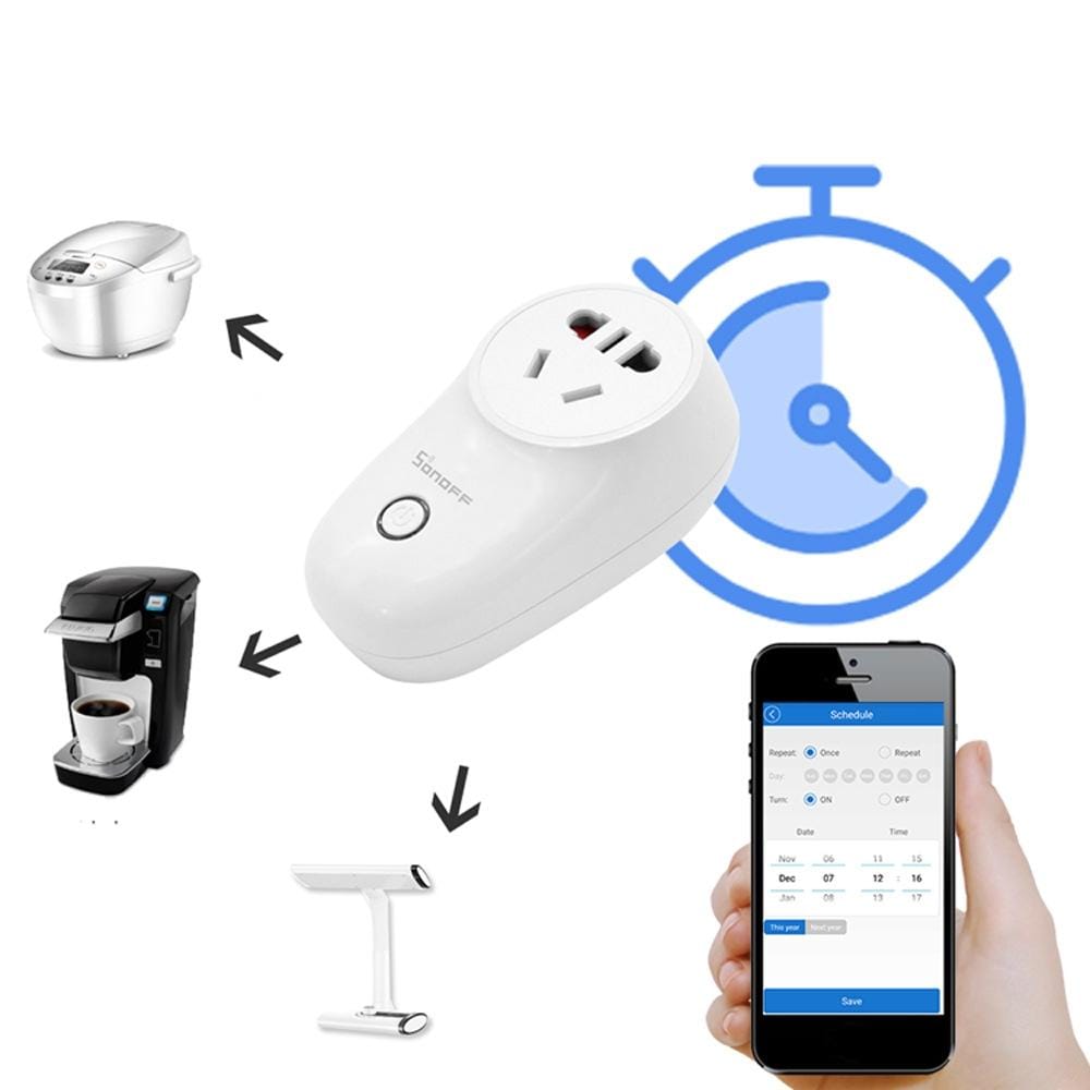 16A 2.4GHz Alexa WiFi Control Smart Timer Home Power Socket with Echo & Google Home, AC 100-240V, EU Plug (Style2)