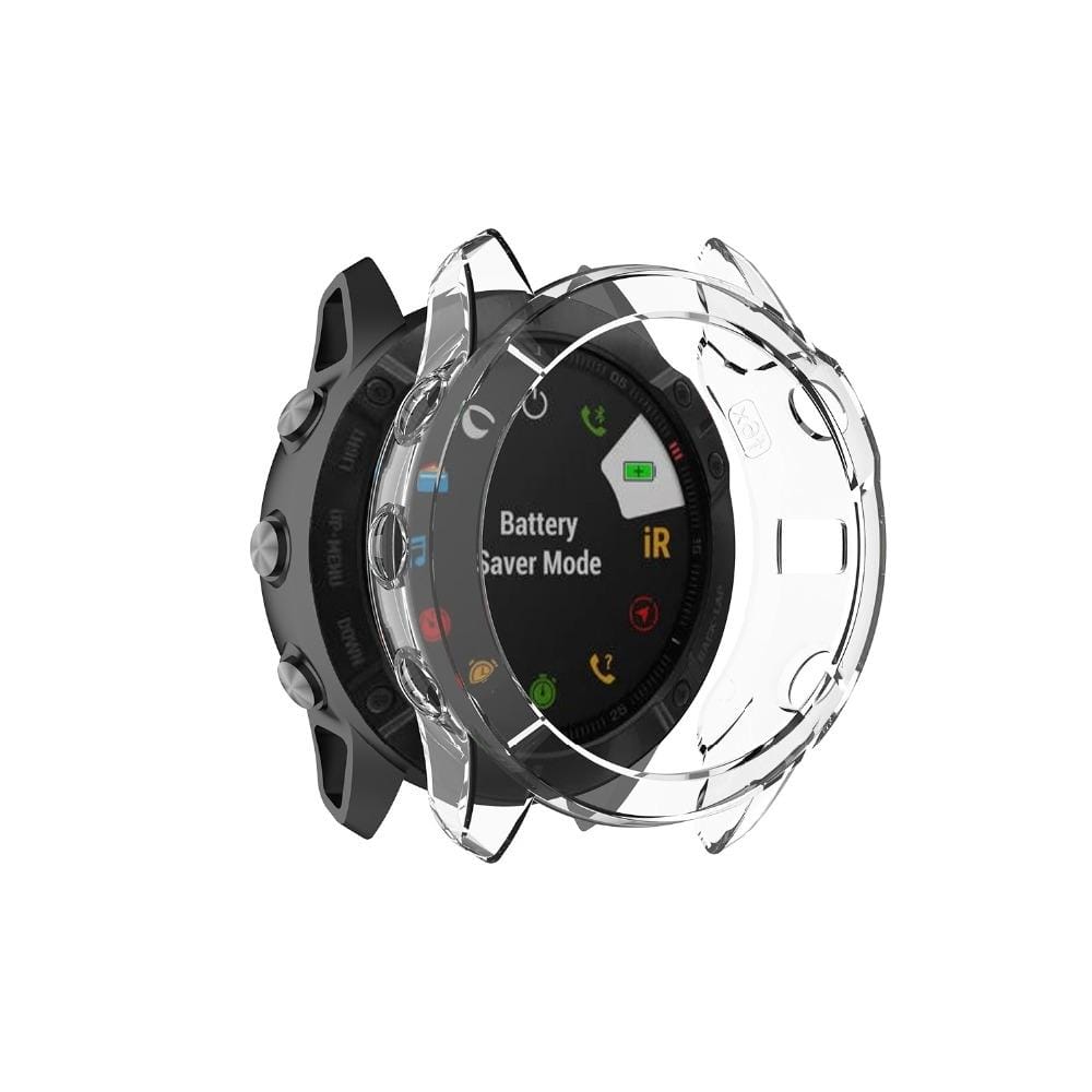 For Garmin Fenix 6X / 6X Pro Smart Watch Half Coverage TPU Protective Case (Transparent)