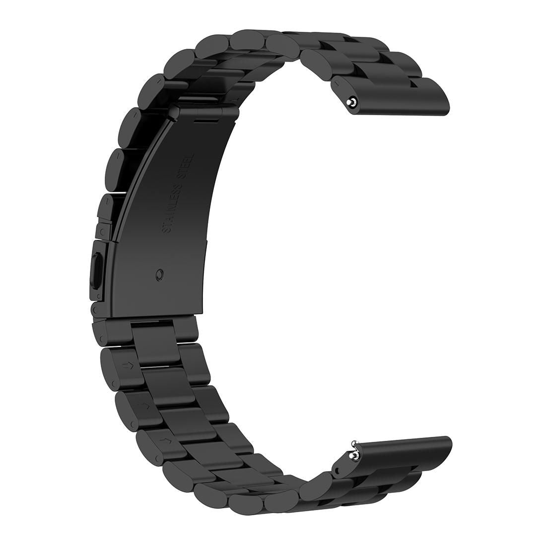 18mm Steel Wrist Strap Watch Band for Fossil Female Sport / Charter HR / Gen 4 Q Venture HR (Black)