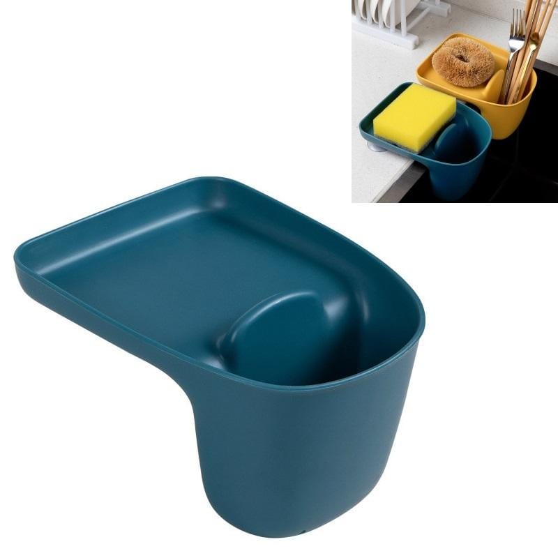 5 PCS Kitchen Sink Drain Storage Basket Suction Cup Shelf Kitchen Supplies (Dark Blue)