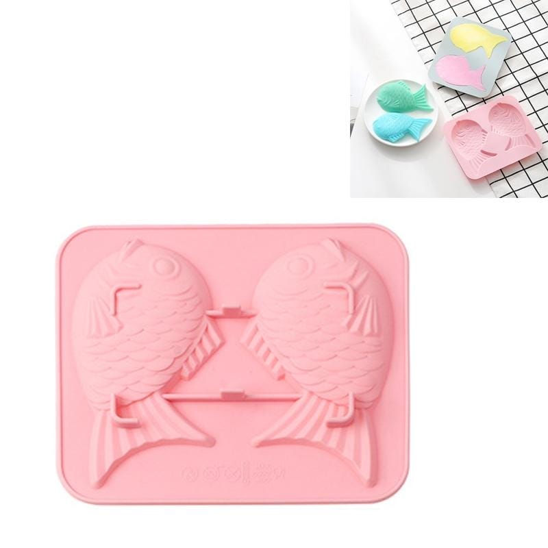 6 PCS Sea Bream Silicone Baking Tool Cartoon Cake Ice Tray Mold (Pink)