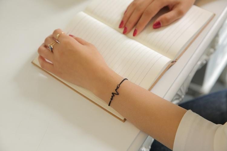 3PCS Women Fashion Simple Waves Heart Rate Lightning Summer Style Beach Bracelets (gold)