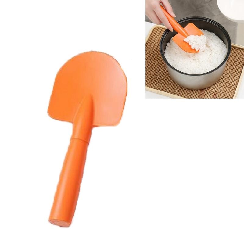 6 PCS Creative Shovel Shape Household Spoon Plastic Mixing Rice Spoon (Orange)
