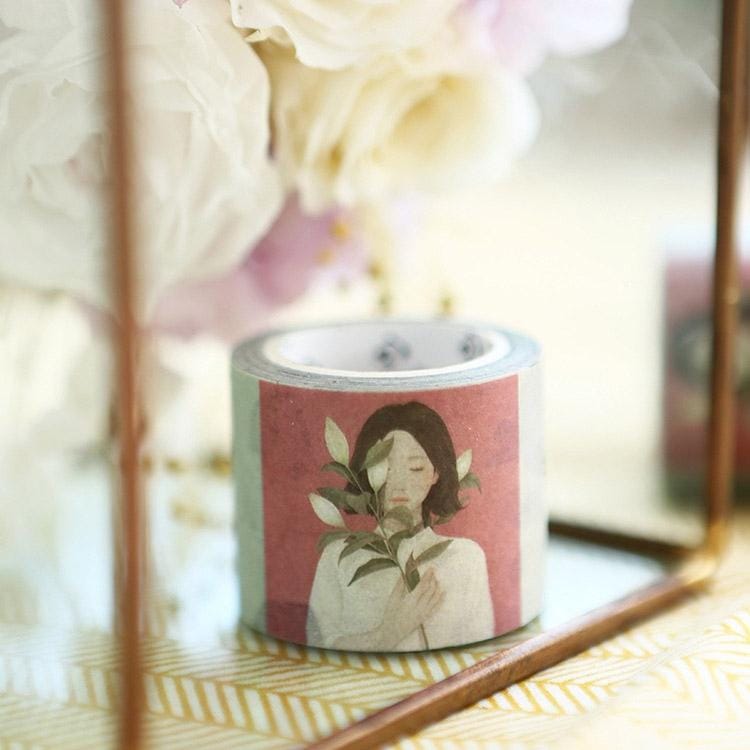 Girl Flower Watercolor Character Series Paper Tape Set Hand Account DIY Decorative Material (Dream )