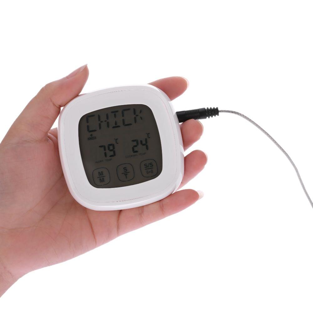 Digital Touch Screen Backlight Meat Cooking Thermometer with