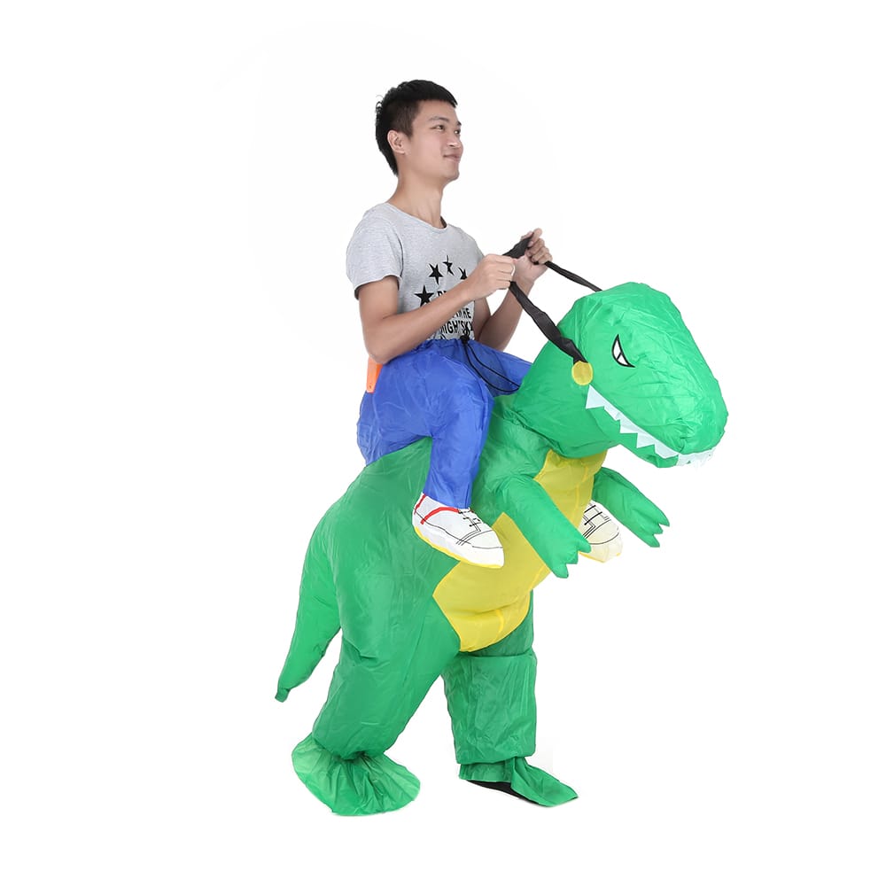 Decdeal Cute Adult Inflatable Dinosaur Costume Suit Air Fan