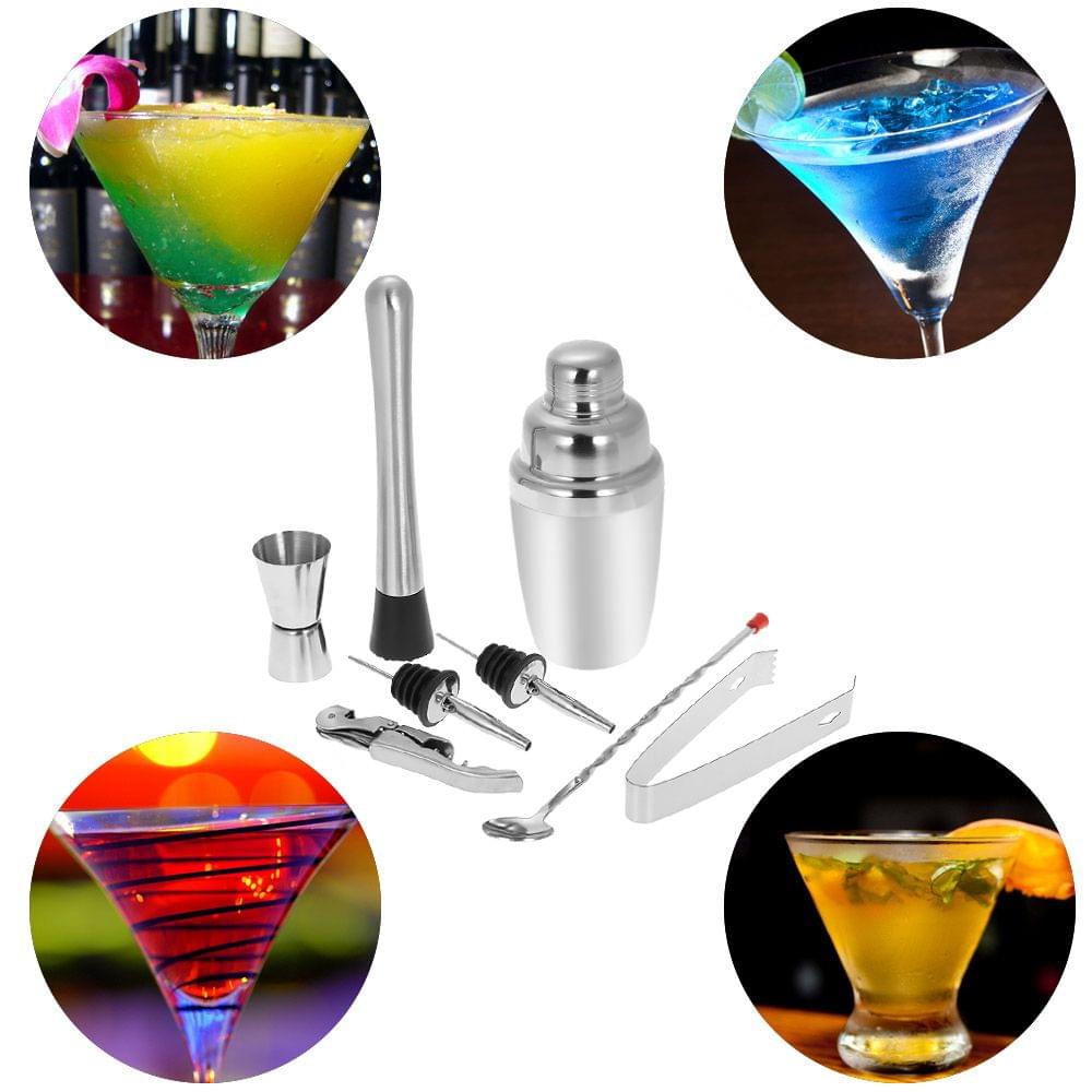 8pcs Stainless Steel Professional 350ml Cocktail Shaker - 8pcs