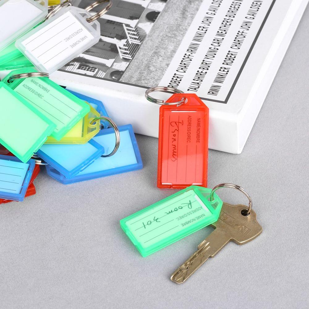 Esonmus 30pcs/set Key Rings 30 Pack Plastic Key Tags