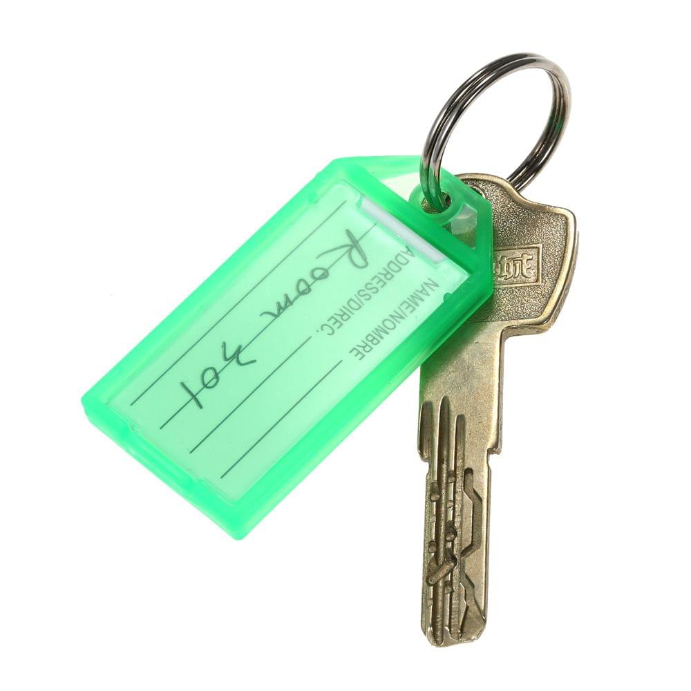 Esonmus 30pcs/set Key Rings 30 Pack Plastic Key Tags