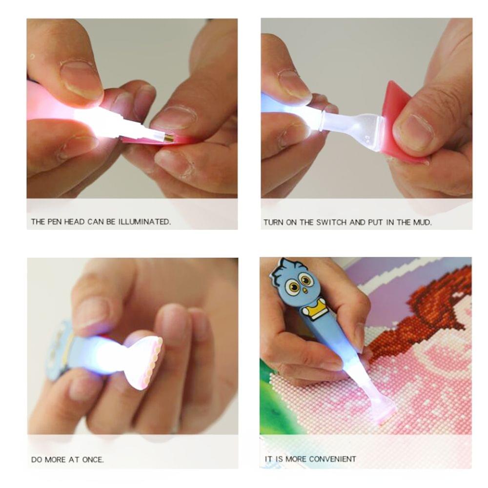 5D DIY Diamond Painting Tool Shining Drill Pen Owl Pattern - 1