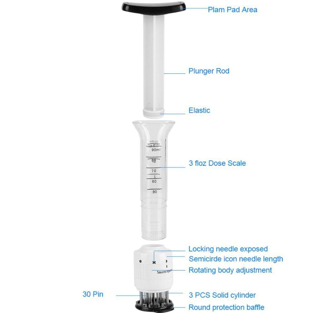 2 in 1 Meat Tenderizer Stainless Steel Needles Spice Syringe