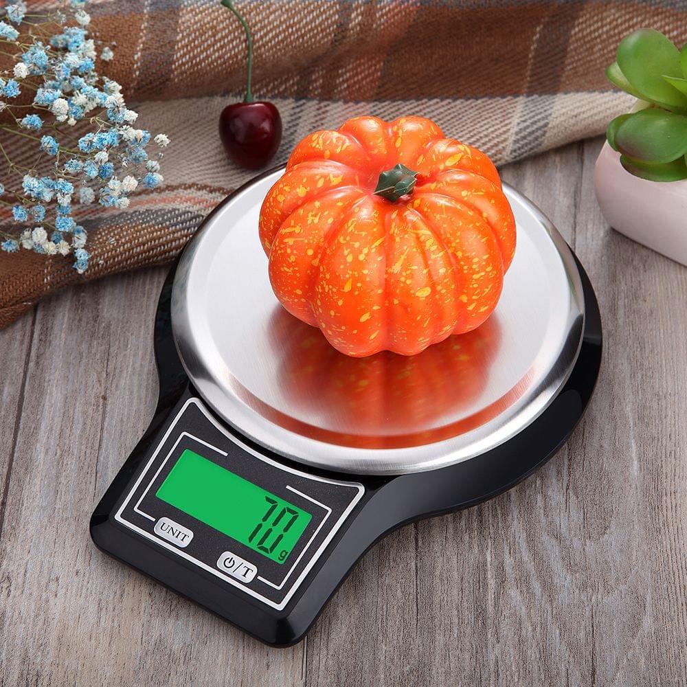 Electronic Digital Kitchen Scale Stainless Steel Weighing - 10kg 1g