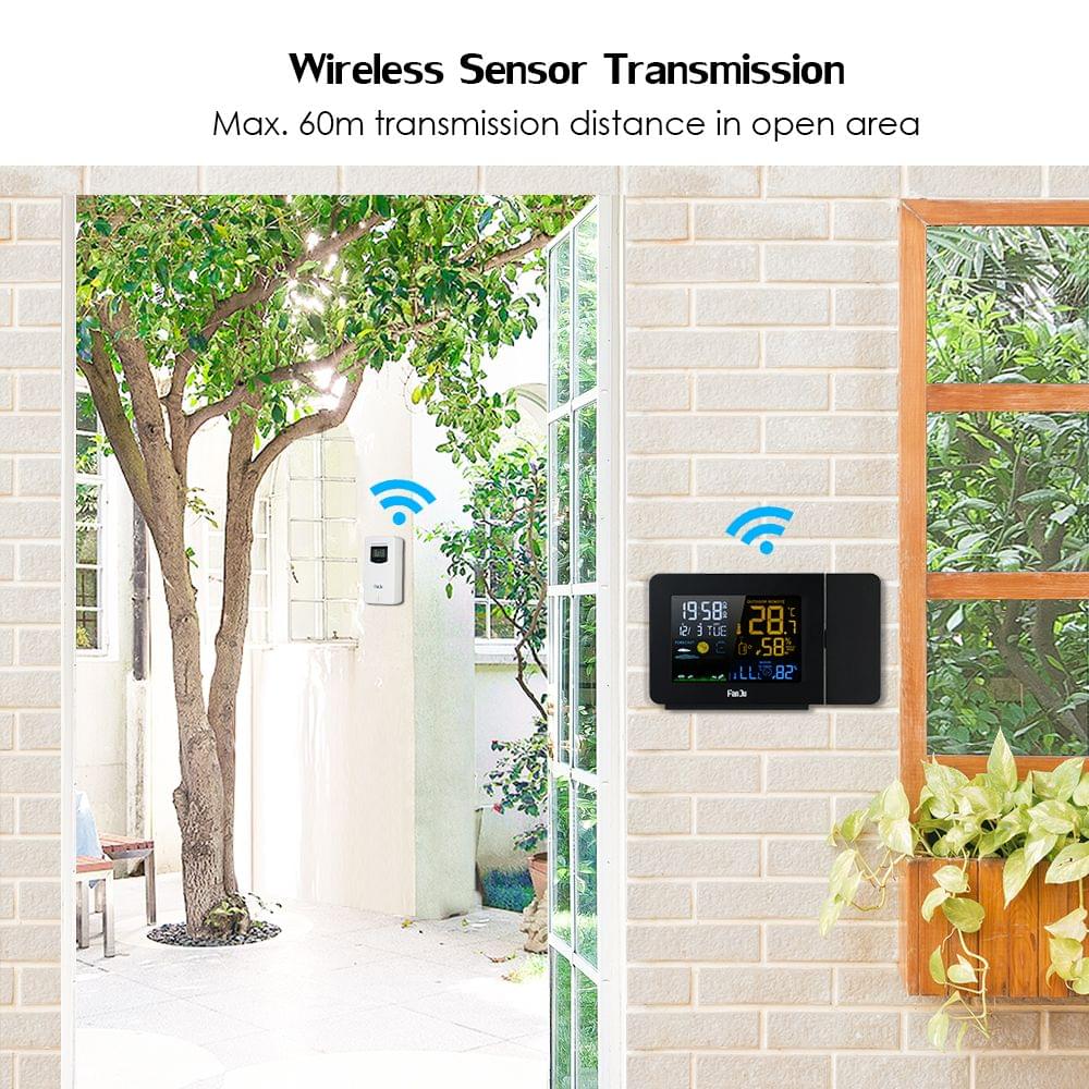 FanJu USB Operated Wireless Digital Colorful LCD Weather
