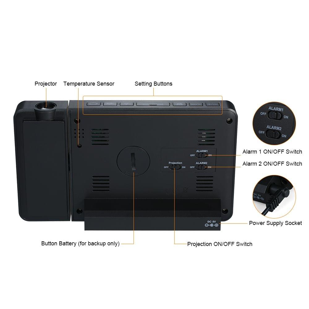FanJu USB Operated Wireless Digital Colorful LCD Weather