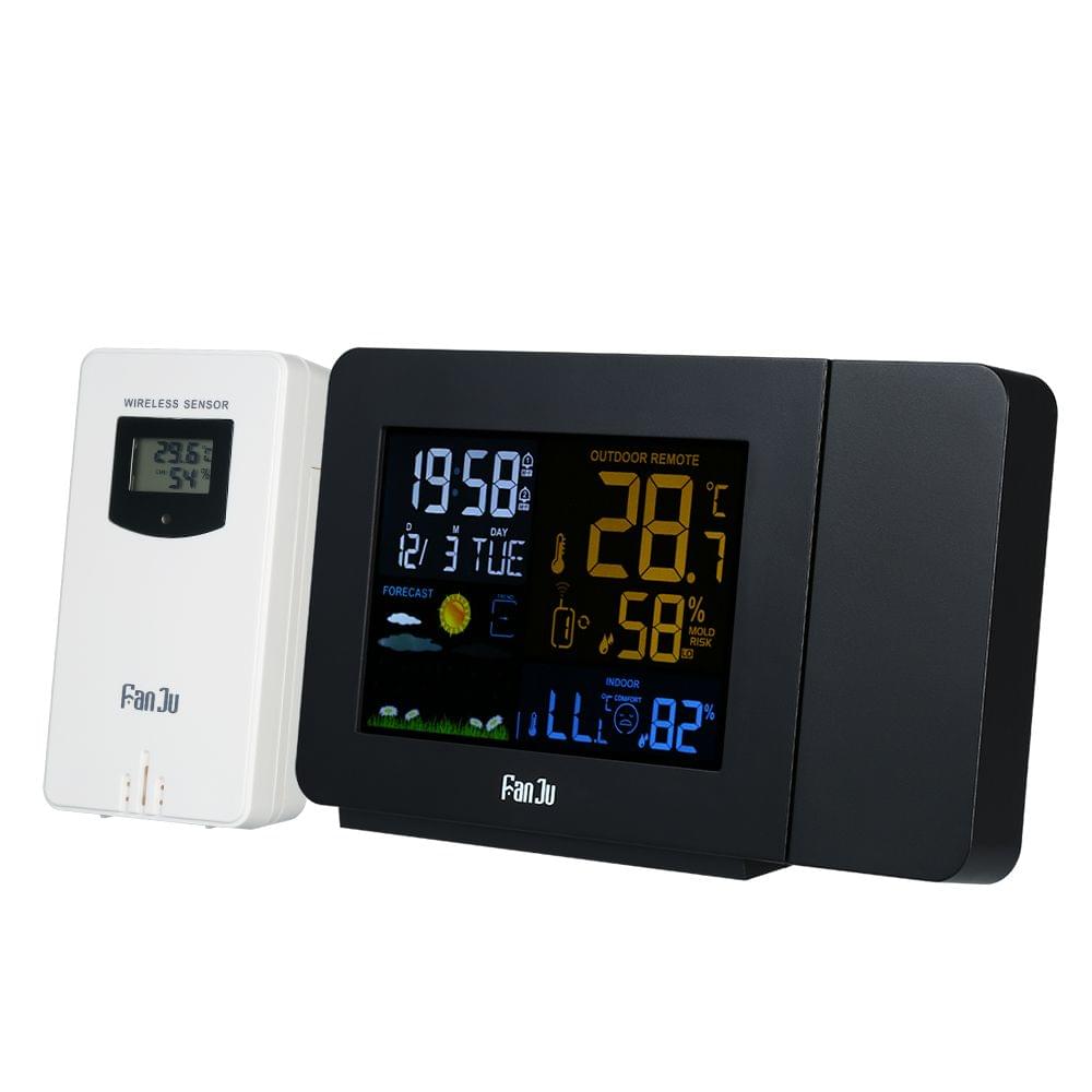 FanJu USB Operated Wireless Digital Colorful LCD Weather