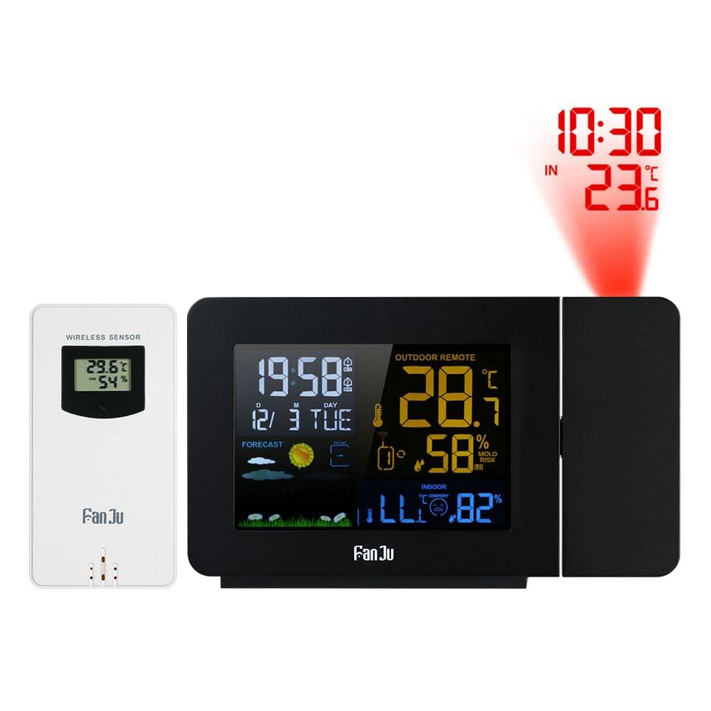 FanJu USB Operated Wireless Digital Colorful LCD Weather