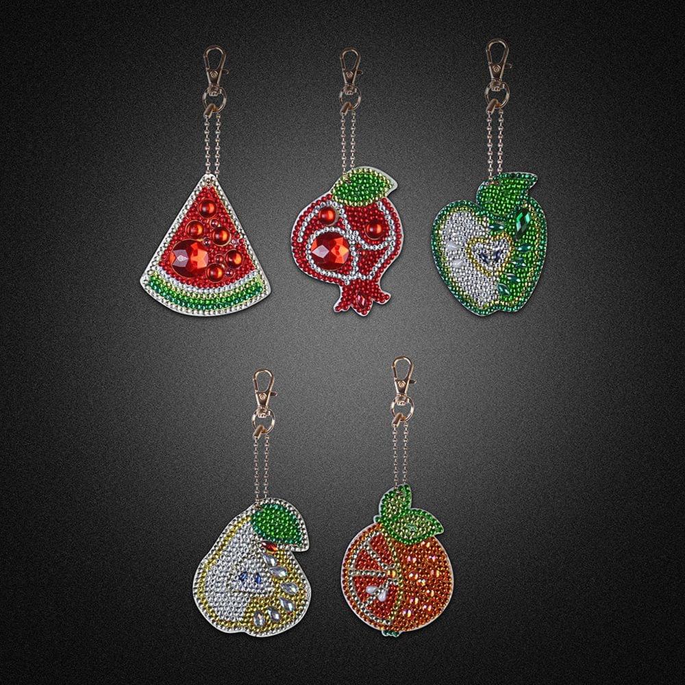 Diamond Painting Keychain Pendant Special Shaped Fruit for