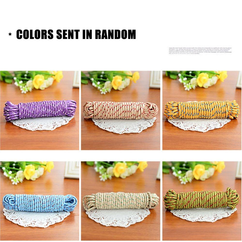 33ft Laundry Clothesline Nylon Rope Sturdy Hanging Drying - Random Color