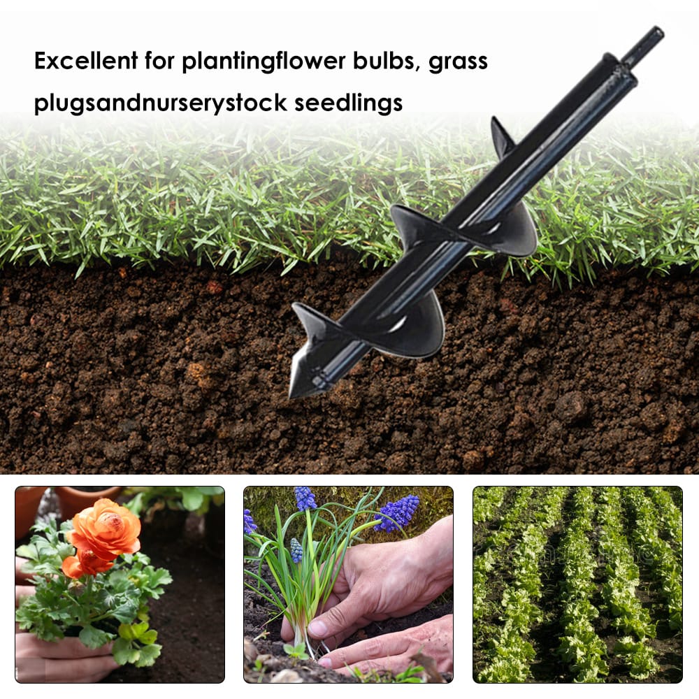 Earth Auger Spiral Drill Bit Electric Garden Planting - 4 & 45cm