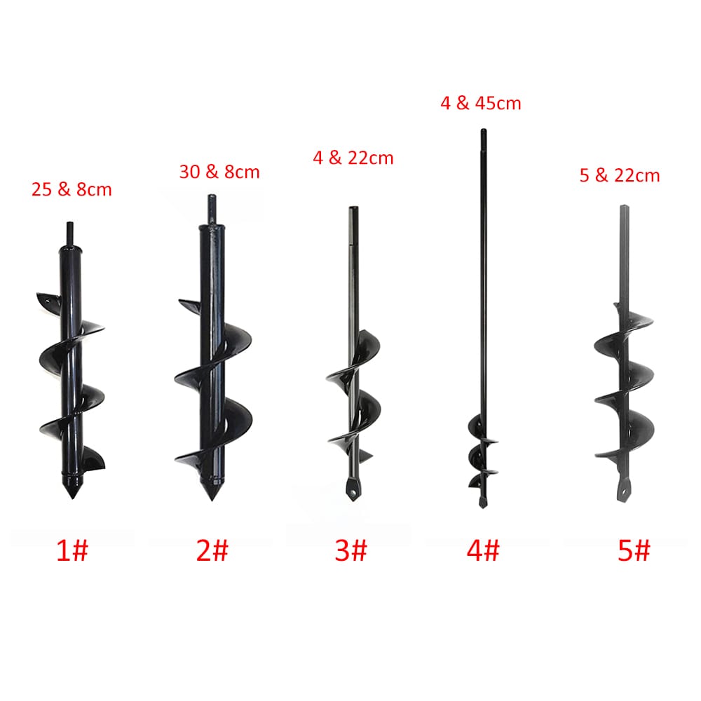 Earth Auger Spiral Drill Bit Electric Garden Planting - 4 & 45cm