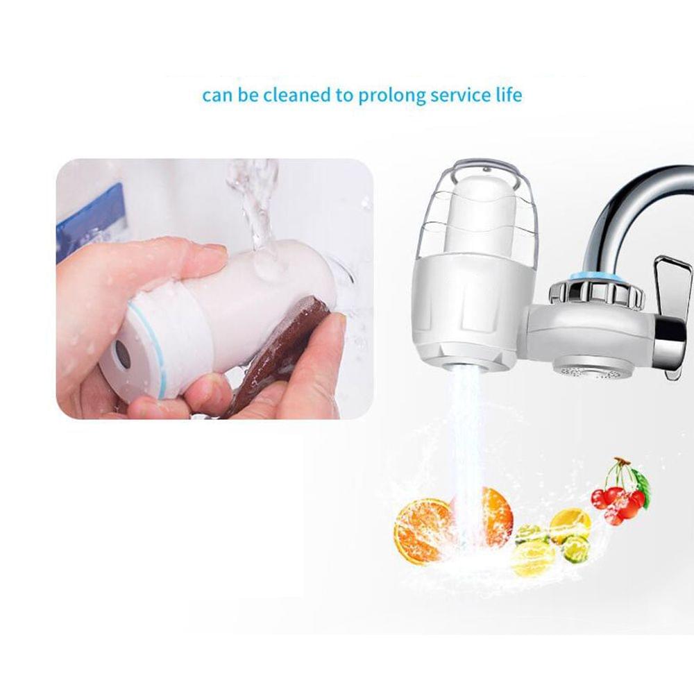 White Tap Faucets Water Filter Washable Ceramic Faucets