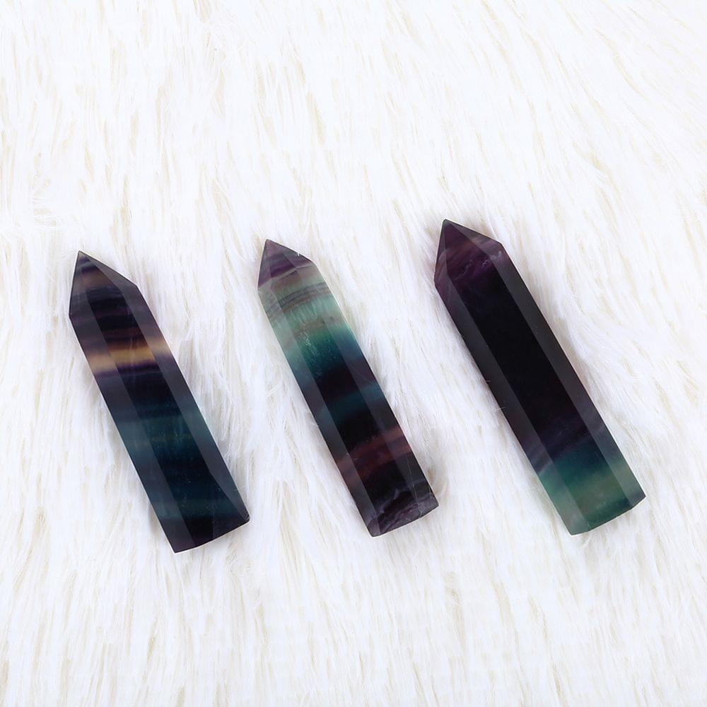 Natural Fluorite Quartz Colorful Crystal Stone Healing - Fluorite Crystal