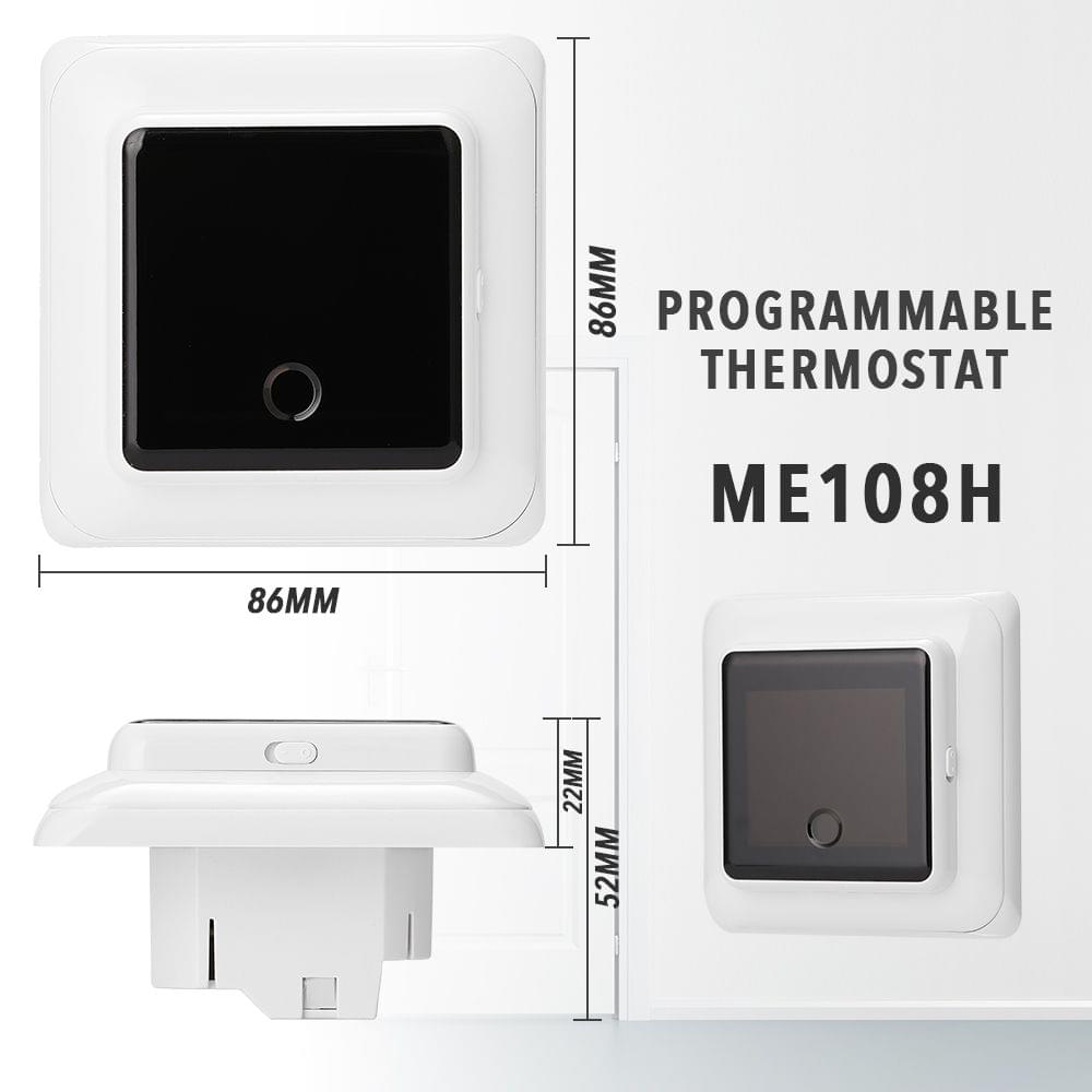 Household ME108H Programmable Thermostat with LCD Screen
