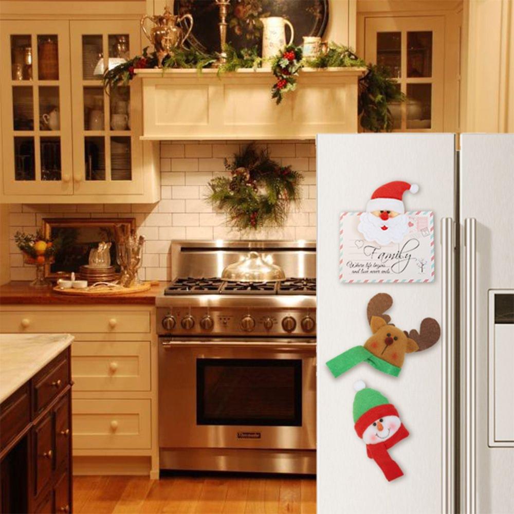 Christmas Refrigerator Magnets Snowman Elk Santa Claus - Santa Claus