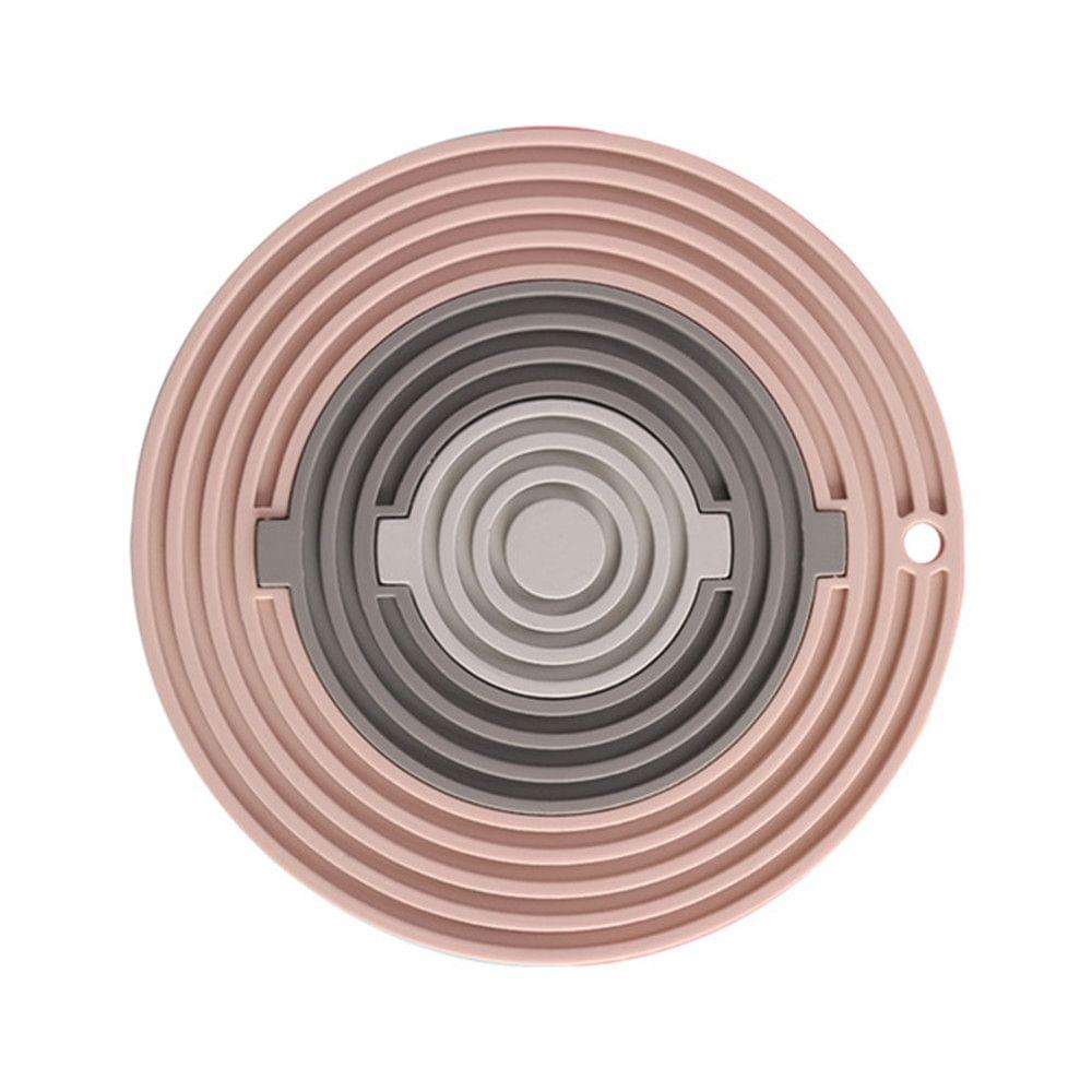 3 in 1 Silicone Trivet Mat Hot Pads Placemats Non-slip Heat - Pink & Dark Grey & Light Grey