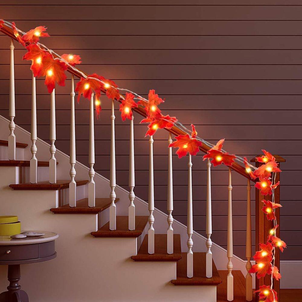 Maple Leaves Garland Led Holiday String Light Valentine