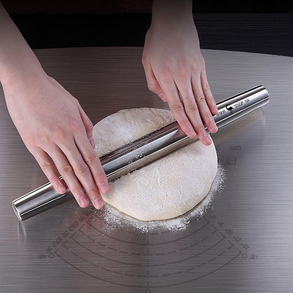 Stainless Steel Rolling Pin Dough Roller Bake for Cookies