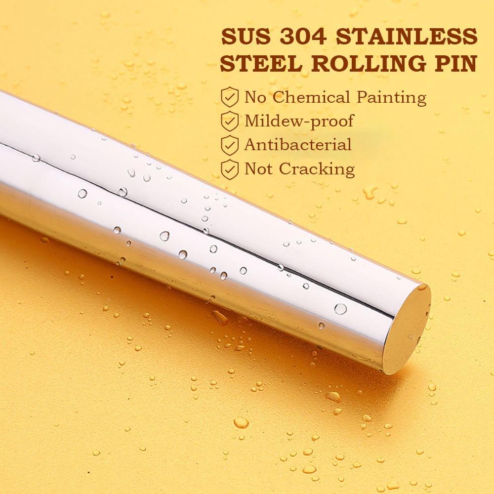 Stainless Steel Rolling Pin Dough Roller Bake for Cookies