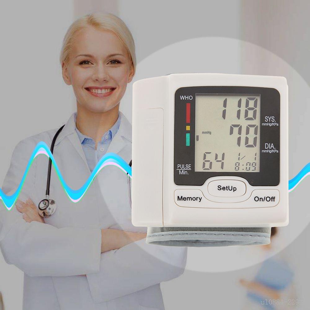 Automatic Blood Pressure Monitor Wrist Sphygmomanometer LCD