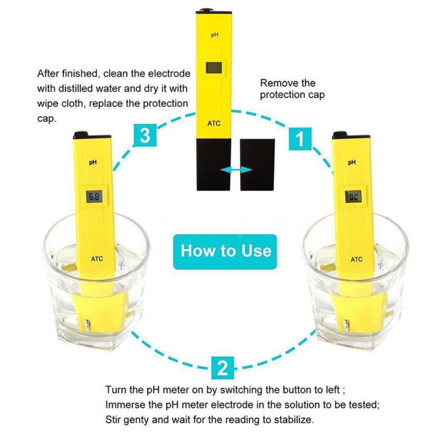 Digital PH Meter LCD Display Digital Water PH Tester Meter