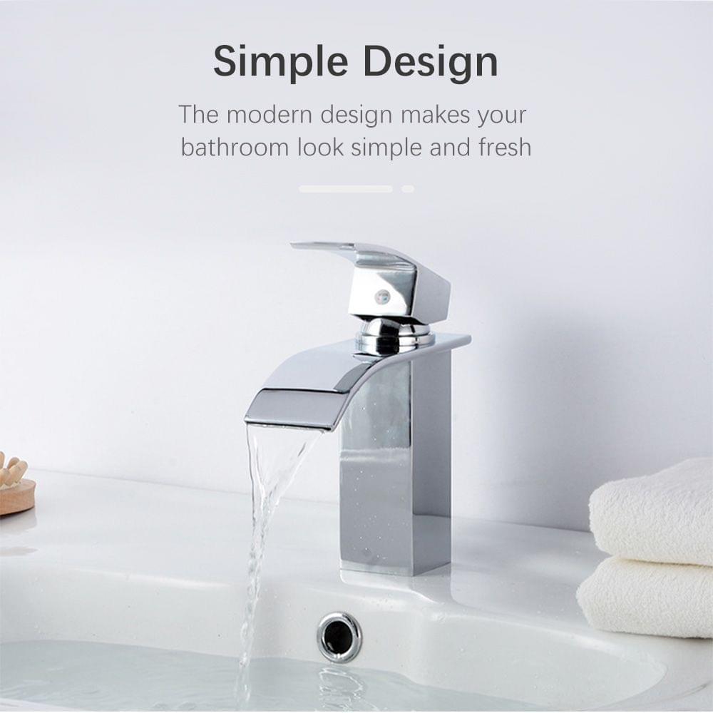 Bathroom Vessel Sink Faucet Waterfall faucet Single Handle