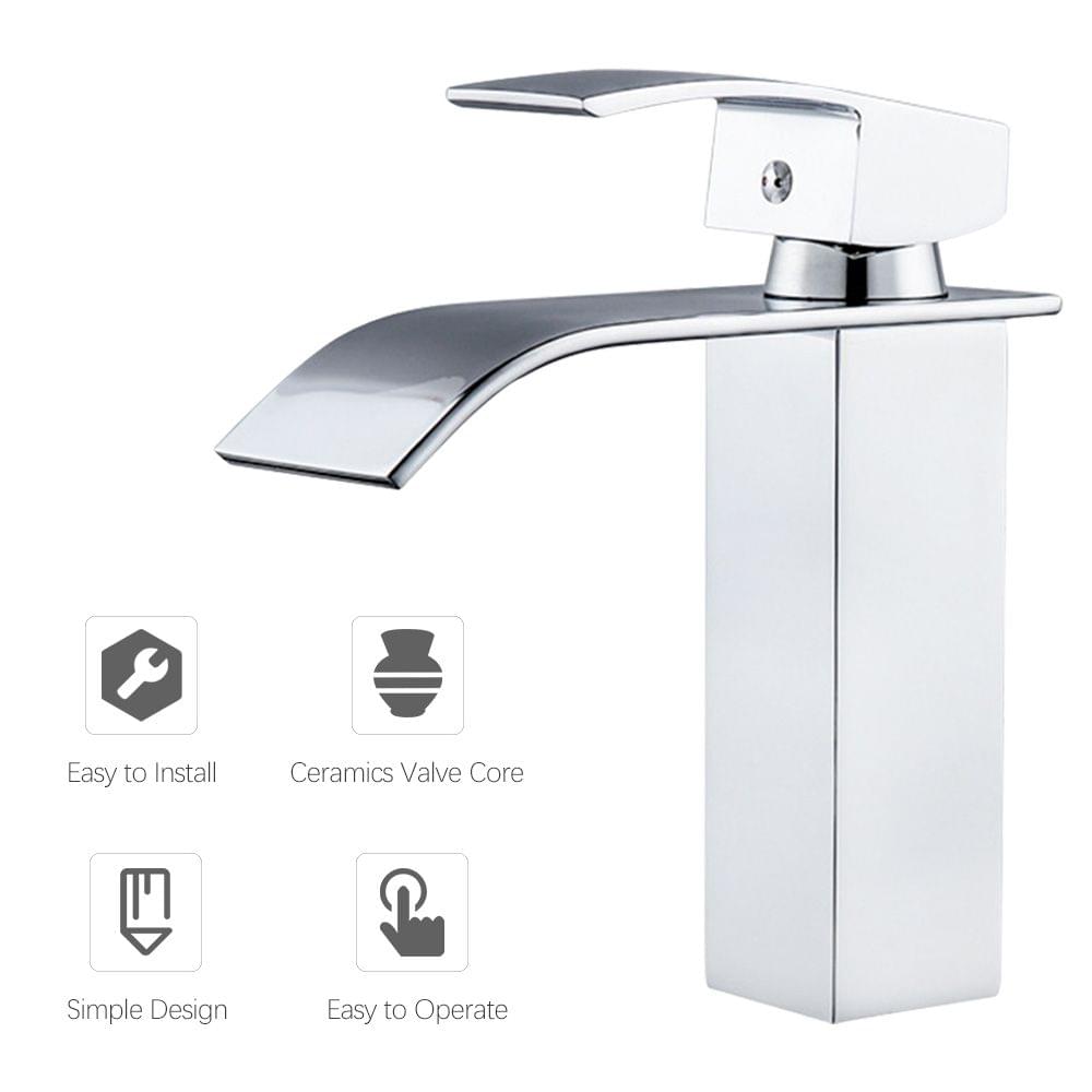 Bathroom Vessel Sink Faucet Waterfall faucet Single Handle