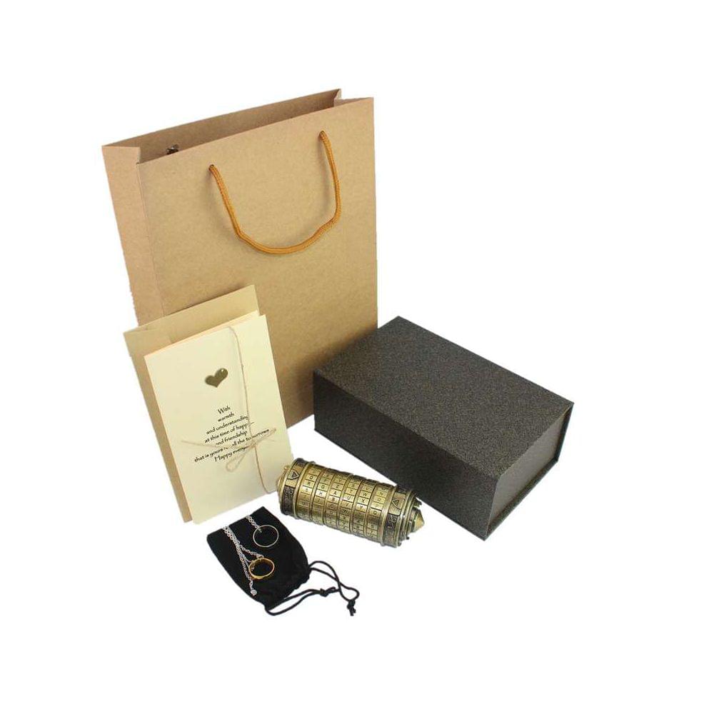 Retro Birthday Valentine Gift Box Cylinder Lockbox Da Vinci - Exquisite Edition