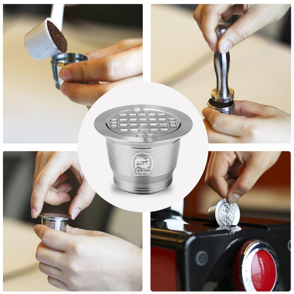 Stainless Steel Refillable Coffee Capsules for Nespresso - for nespresso and metal rectangle